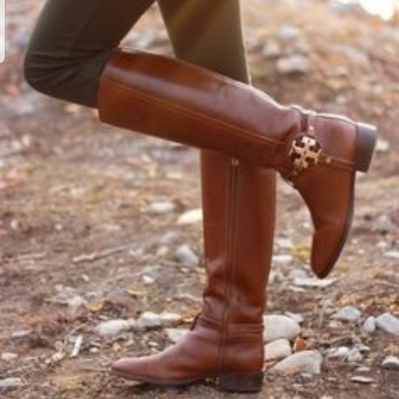 Tory Burch Shoes - Tory burch brown leather riding boots